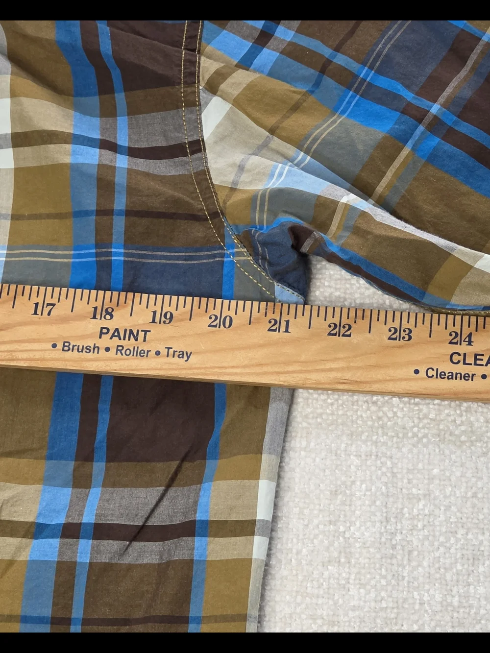 The North Face Shirt Mens Medium Brown Blue Plaid Long Sleeve Button Up Cotton